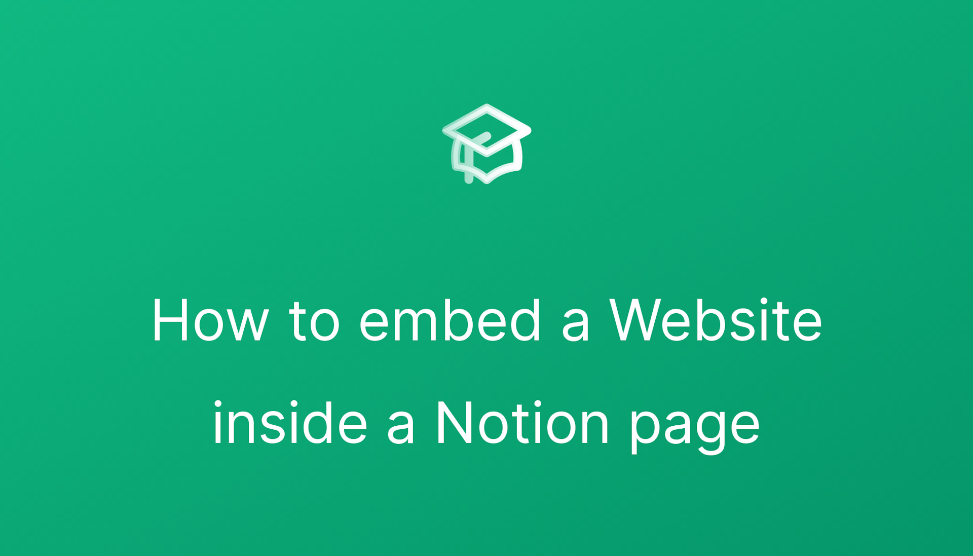 How to embed a Website inside a Notion page