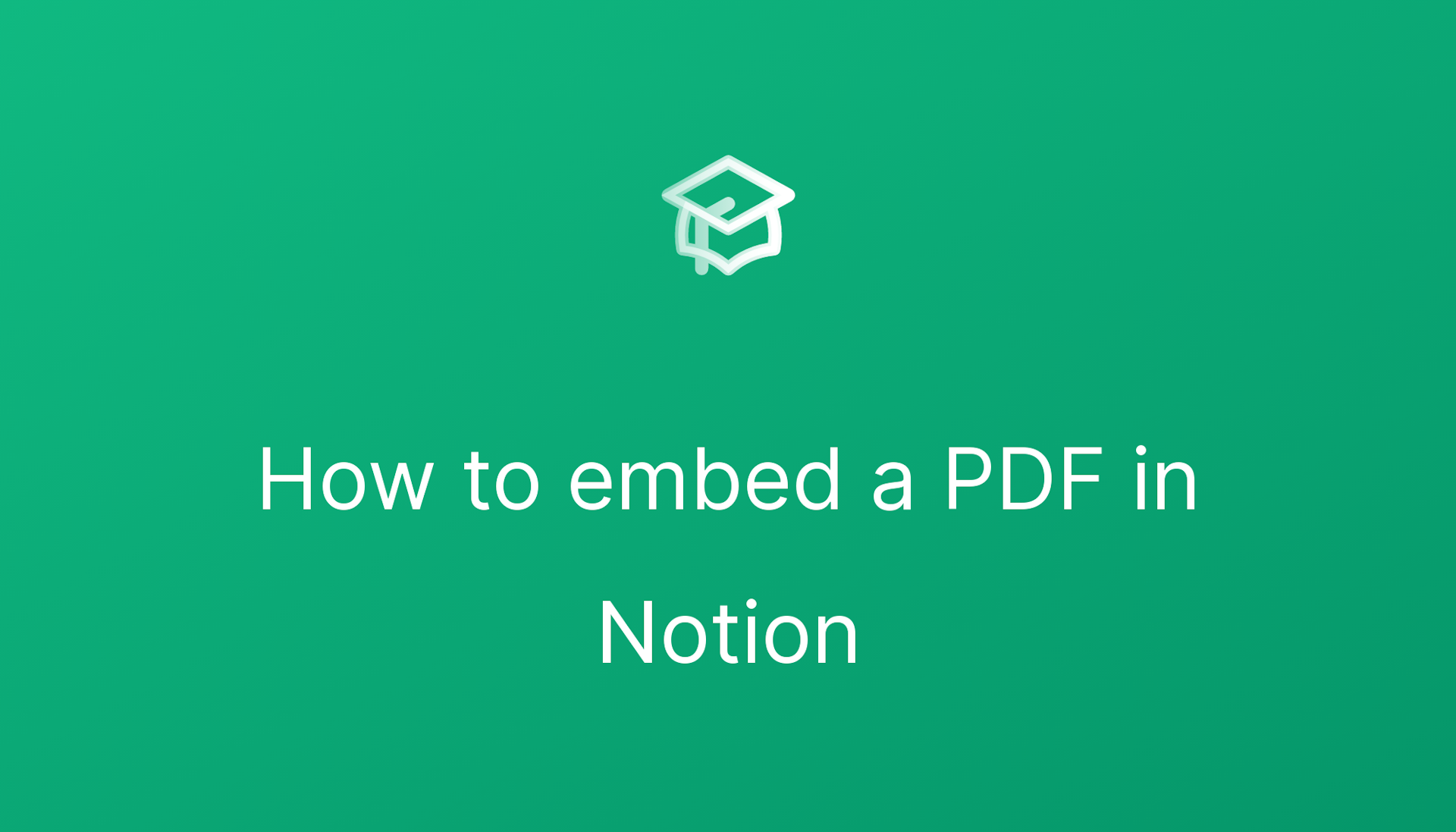 How to embed a PDF in Notion